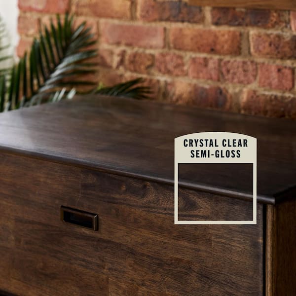 1 qt. Clear Semi-Gloss Water-Based Interior Shellac, Lacquer & Polyurethane