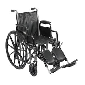 Silver Sport 2 Wheelchair with Desk Arms, Elevating Leg Rests and 18 in. Seat
