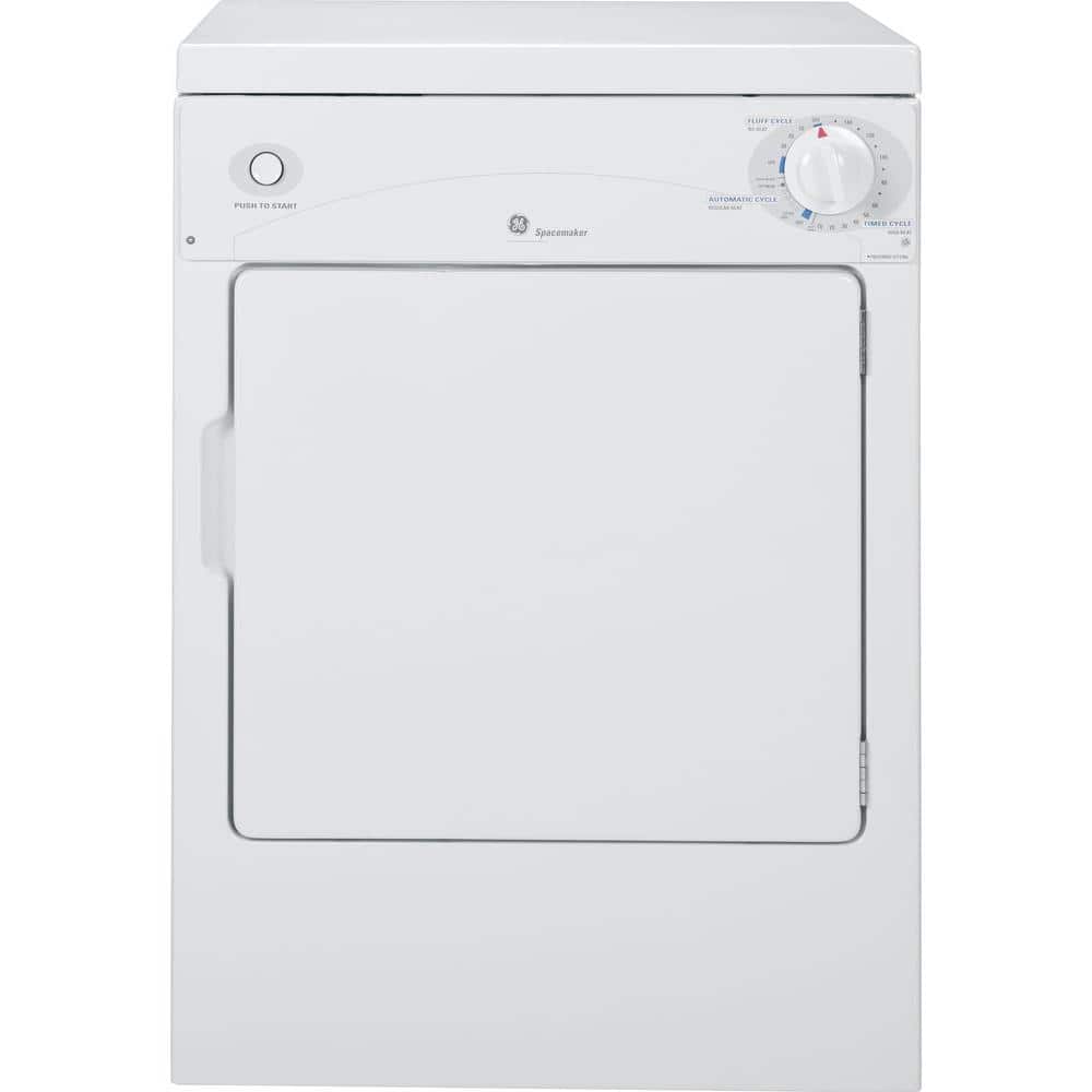 GE 3.6 cu. ft. 120- Portable Front Load Stackable Electric Dryer in White