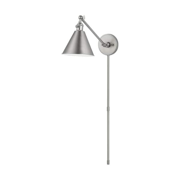 Generation Lighting - Salem 1-Light Brushed Nickel Wall Sconce with Brushed Nickel Metal Shade