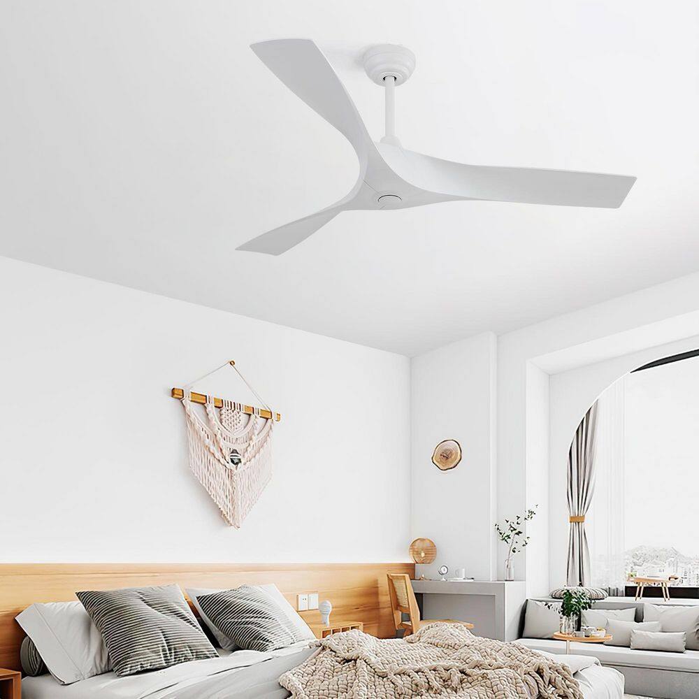 52 in. Indoor White Ceiling Fan without Light, Remote Control 6-Speed Quiet Reversible DC Motor, 3 ABS Blades price history on PriceWatchPro