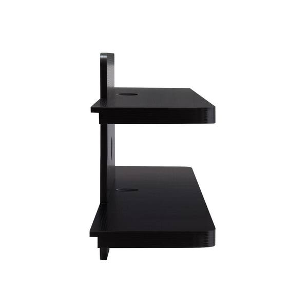 Furniture Of America Eustache 60 In Cappuccino Wood Floating Tv Stand Fits Tvs Up To 66 With Wall Mount Feature Idi 182356 The Home Depot - Wall Mount Component Shelf Home Depot