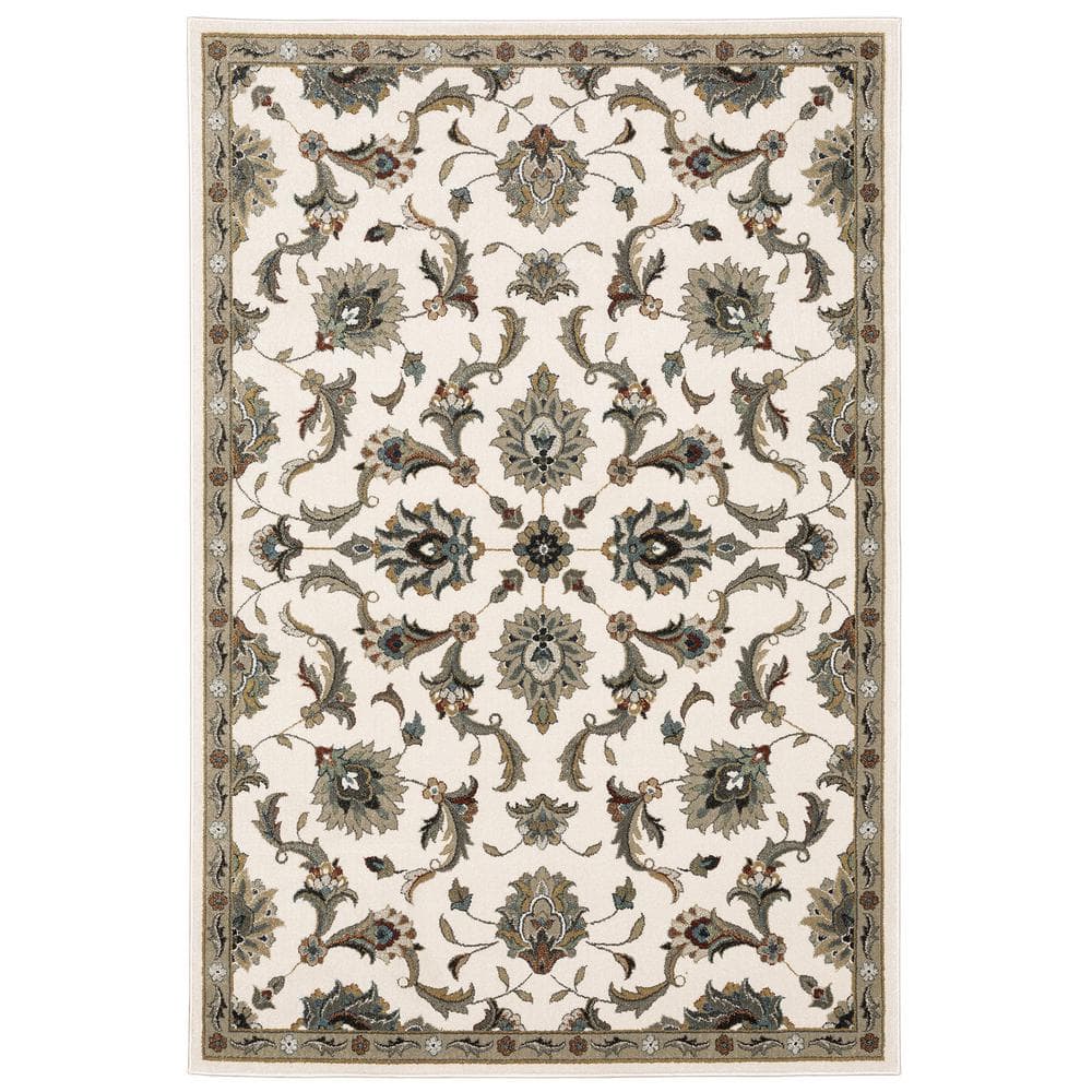 StyleWell Athena Ivory 6 ft. x 9 ft. Area Rug 584543 - The Home Depot