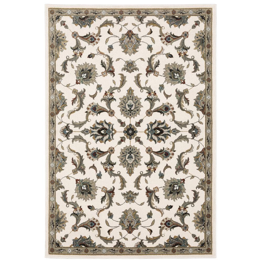 StyleWell Athena Ivory 8 ft. x 10 ft. Area Rug 584550 The Home Depot