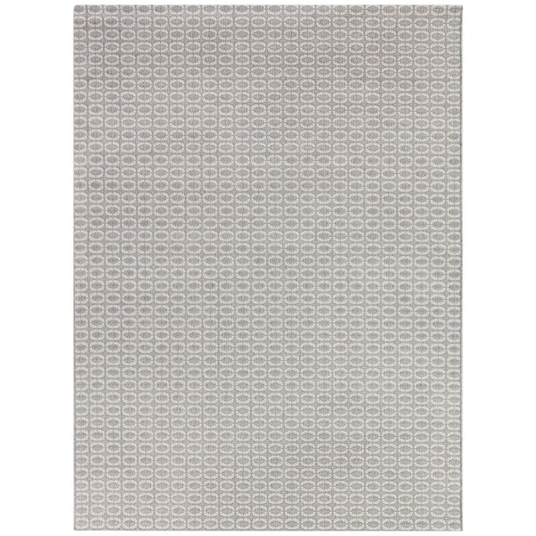 BALTA Leopold Grey 7 ft. 10 in. x 10 ft. Geometric Indoor/Outdoor Area Rug