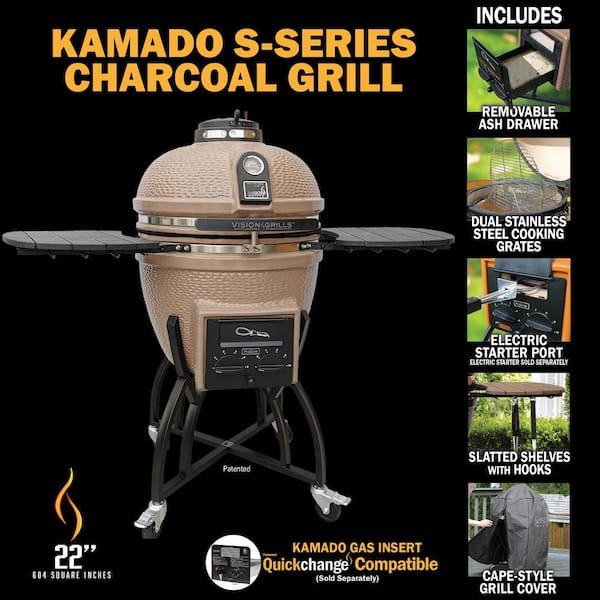 .com : Vision Grills Classic Kamado 8 Piece Grill