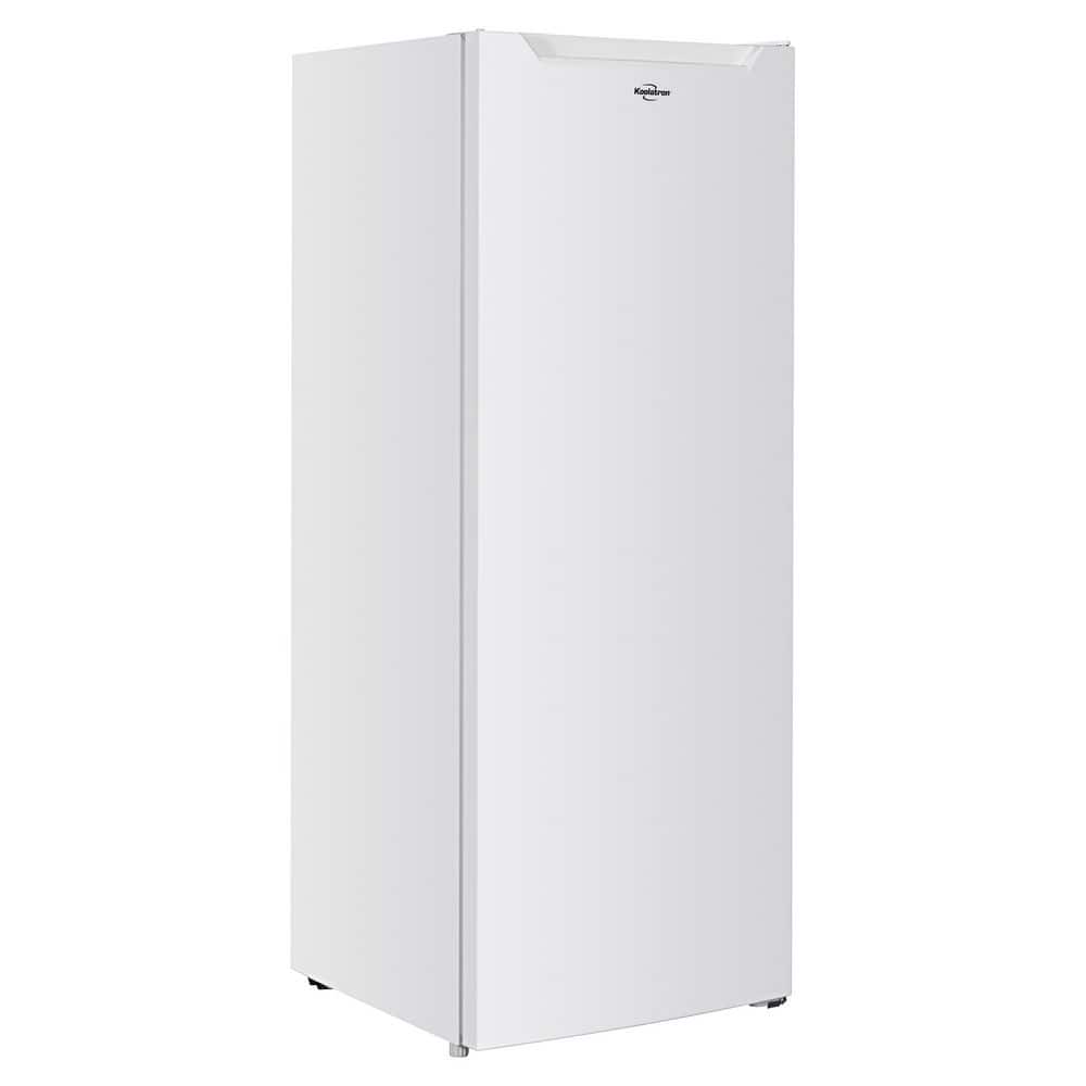 Slim Upright Freezer 5.9 cu. ft. (168L), White, Energy-Efficient Manual Defrost, Flat Back