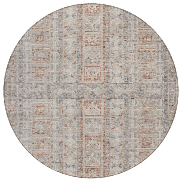 Addison Rugs Chantille Machine Washable Indoor/Outdoor Abstract ACN2173 Beige 8 ft. x 8 ft. Area Rug