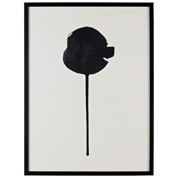 SAFAVIEH Shadow Of A Dandelion Framed Mixed Media Abstract Wall Art 4 in. x 21 in.