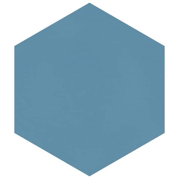 Merola Tile Textile Basic Hex Niagara 8-5/8 in. x 9-7/8 in. Porcelain Floor and Wall Take Home Tile Sample