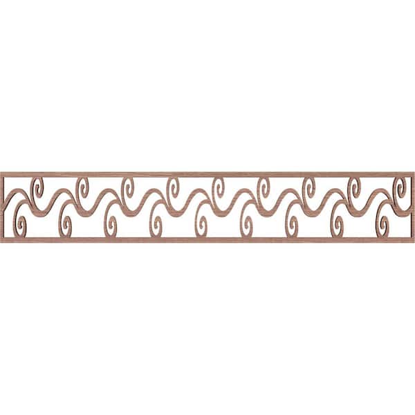Ekena Millwork Tilden Fretwork 0.375 in. D x 46.625 in. W x 8 in. L Walnut Wood Panel Moulding