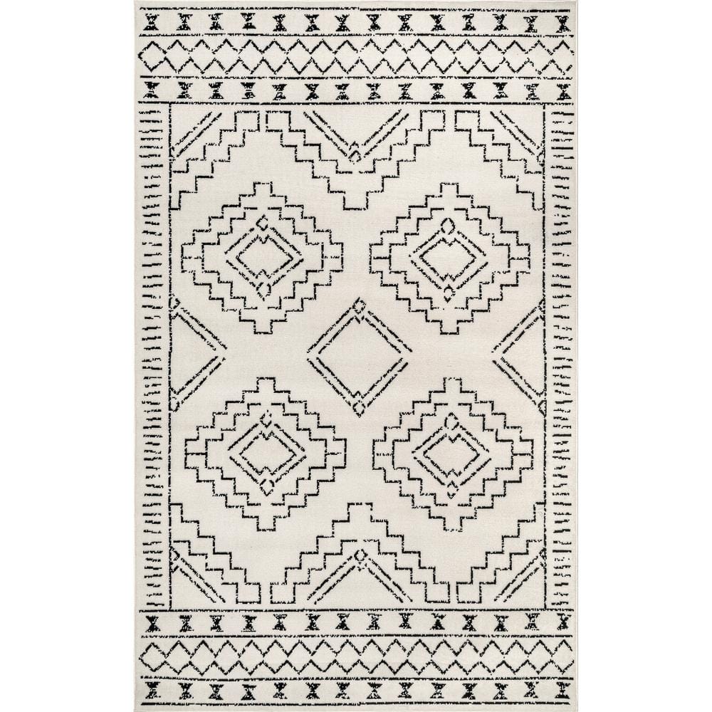 Reversible Gray Synthetic 4' x 6' Rectangular Area Rug