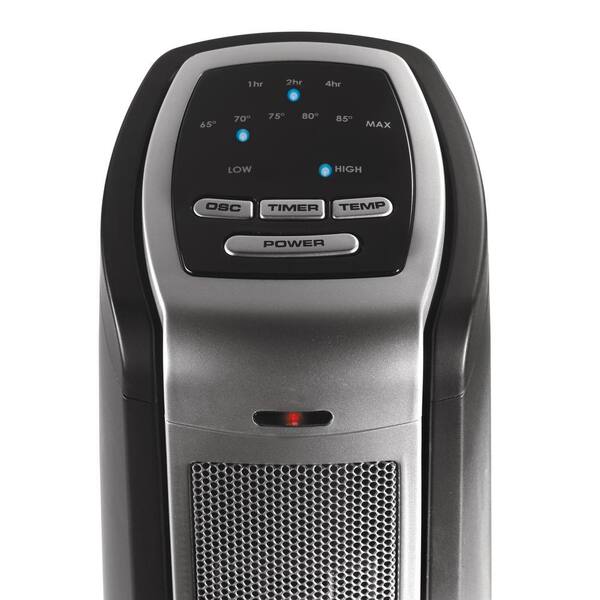 Lasko 1500-Watt 23 in. Electric Oscillating Ceramic Tower Space Heater with  Timer and Remote Control CT22766 - The Home Depot