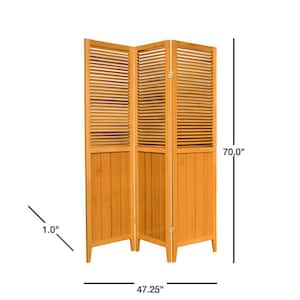 6 ft. Honey 3-Panel Room Divider