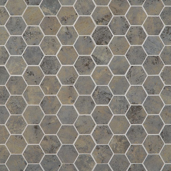 Ivy Hill Tile Mantis Sage 11.02 in. x 11.41 in. Matte Porcelain Floor and Wall Mosaic Tile (0.87 sq. ft./Each)