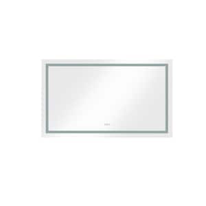 24 in. W x 1 in. H Small Rectangular Frameless Wall Bathroom Vanity Mirror in White