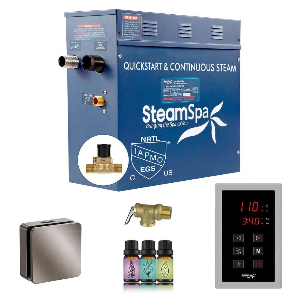 Oasis Series 7500-Watt Steam Generator with Continuous Steam Plus Easy Touch Pad and Auto Drain in Brushed Nickel price history on PriceWatchPro