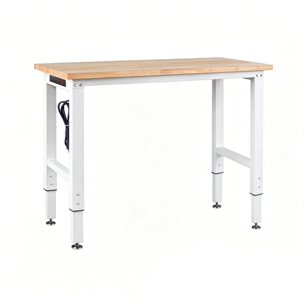 Frontier 48 in. W x 20 in. D Adjustable Height Wood Top Workbench
