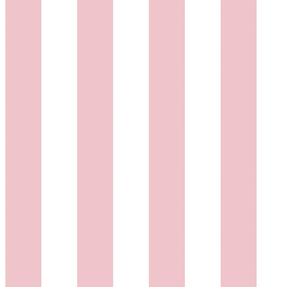 Smart Stripes 3 Pink/White Traditional Stripe Vinyl on Non-Woven Non-Pasted