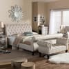 Baxton Studio Antoinette Transitional Beige Fabric Upholstered King