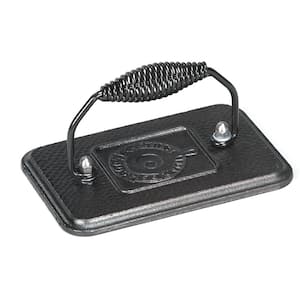 Cast Iron Grill Press with Cool Grip Spiral Handle