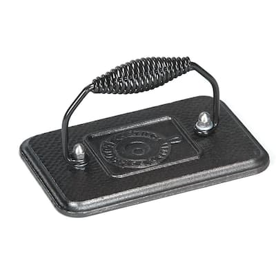 Cast Iron Grill Press with Cool Grip Spiral Handle