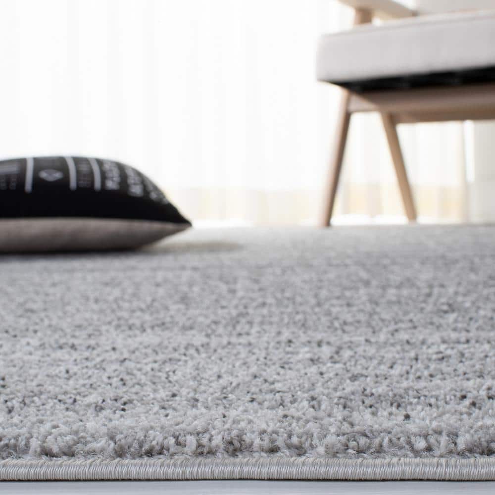 Grey and Ivory Ombre Hand-knotted Synthetic Area Rug
