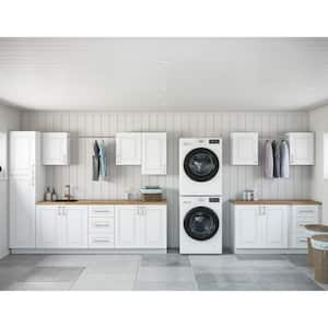 Greenwich Verona White Plywood Shaker Stock Ready to Assemble Kitchen-Laundry Cabinet Kit 24 in. x 84 in. x 216 in.