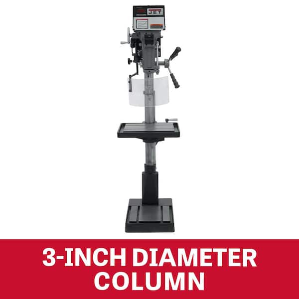 Jet 1 HP 15 in. Floor Standing Drill Press, Variable Speed, 115