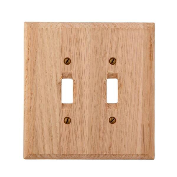AMERELLE Wood 2-Gang Toggle Wall Plate (1-Pack)