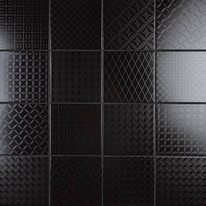 Unity Deco Black 8 in. x 8 in. Ceramic Floor and Wall Tile (11.64 sq. ft./Case)