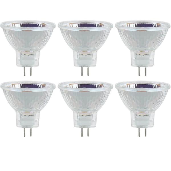 Sunlite 20-Watt MR11 Dimmable 30-Degree 100 CRI 2-Pin (GU4) Base Narrow Flood Light Bulb in Warm White 3200K (6-Pack)