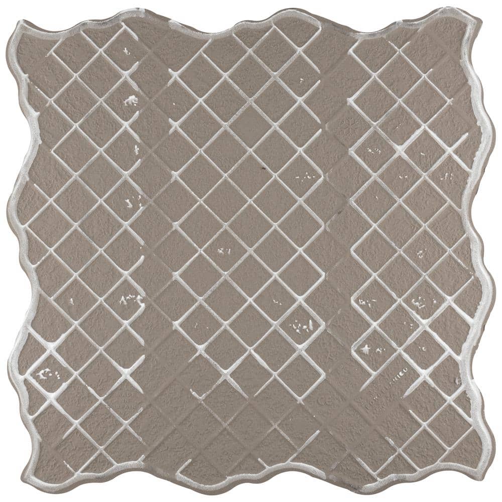 Autumn Leaf Patterned 18x18 Matte Porcelain Tile