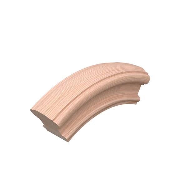 Stair Parts 7713 Unfinished Red Oak 60° Over-Easing Handrail Fitting