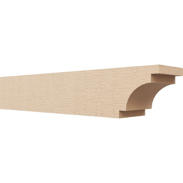 Ekena Millwork 6-in. x 6-in. x 32-in. Mediterranean Woodgrain, Primed Tan Timberthane Polyurethane Rafter Tail Brace