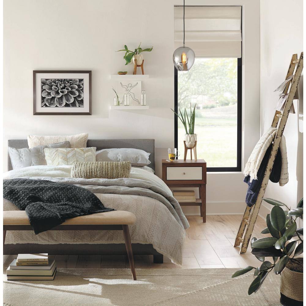 White MDF Modern Floating Wall Shelves Set of 3
