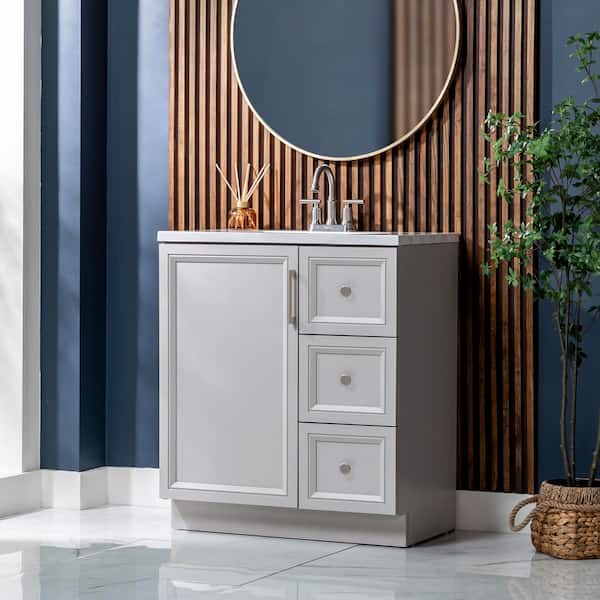 Glacier Bay Bannon 31 in. Single Sink Pearl Gray Bath Vanity with