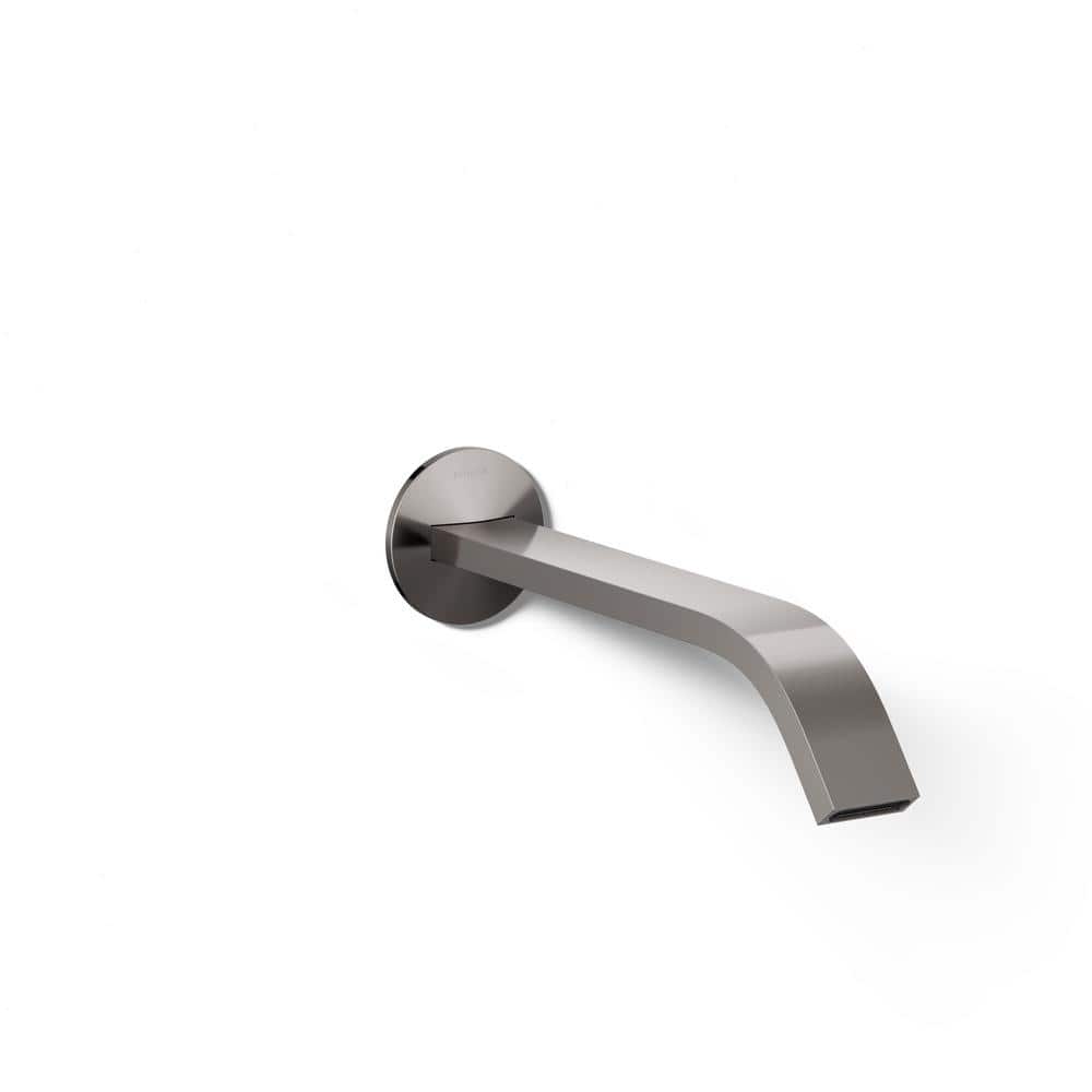 Components Wall-Mount Bathroom Sink Faucet Spout with Ribbon Design 1.2 GPM in Vibrant Titanium price history on PriceWatchPro