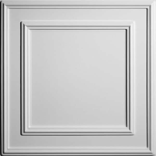 Ceilume Cambridge White Evaluation Sample, Not suitable for installation - 2 ft. x 2 ft. Lay-in or Glue-up Ceiling Panel