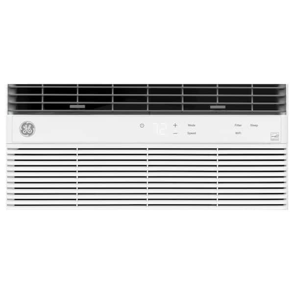 Ge 12 000 Btu 115 Volt Smart Window Air Conditioner With Wifi And Remote In White Energy Star Ahtk12aa The Home Depot