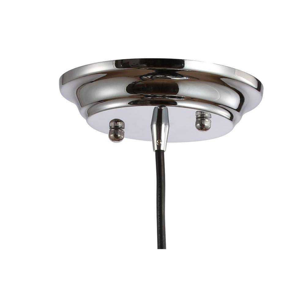 Bedford Rustic French Country Chrome Globe LED Pendant Light