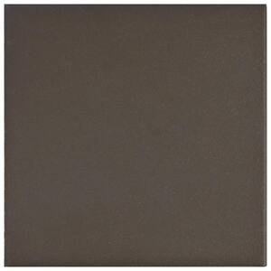 Klinker Chocolate Black 6 in. x 6 in. Ceramic Floor and Wall Quarry Tile (5.97 sq. ft. / case)