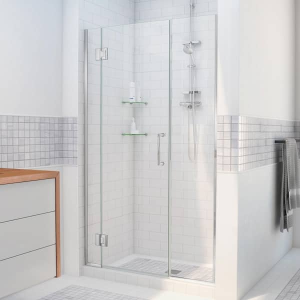 DreamLine Unidoor-X 51.5 to 52 in. x 72 in. Frameless Hinged Shower Door in Chrome