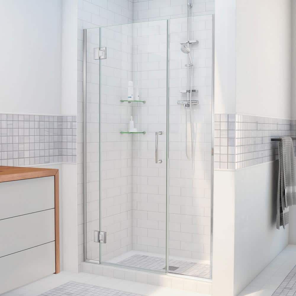 DreamLine Unidoor-X 59.5 to 60 in. x 72 in. Frameless Hinged Shower Door in Chrome