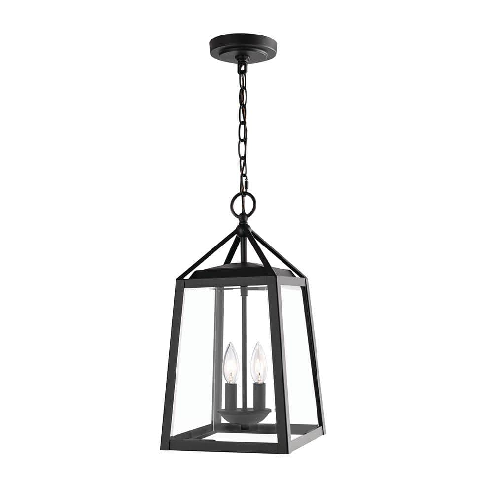 black exterior hanging lights