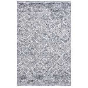 Ebony Charcoal/Ivory 8 ft. x 10 ft. Floral Area Rug