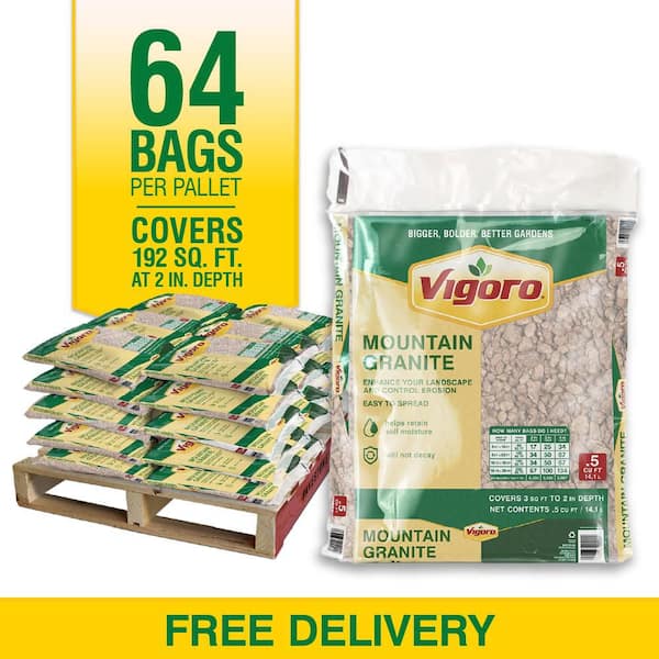 0.5 cu. ft. Bagged Mountain Granite Decorative Landscape Rock 64 Bags/32 cu. ft./Pallet