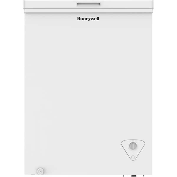 Honeywell 5 cu. ft. Chest Upright Freezer Manual Defrost with Storage Basket in White