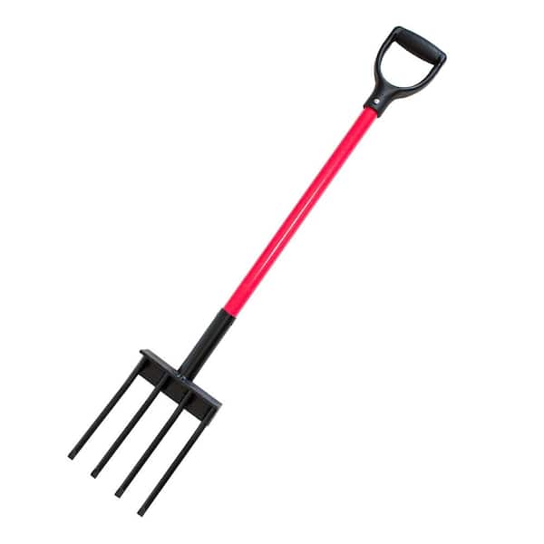 Bully Tools Spading Fork with Fiberglass D-Grip Handle