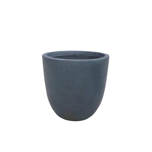 KANTE 14" Dia Charcoal Round Concrete Planter with Drainage Plug for  Home Patio Garden QXC0050B-C60121 - The Home Depot